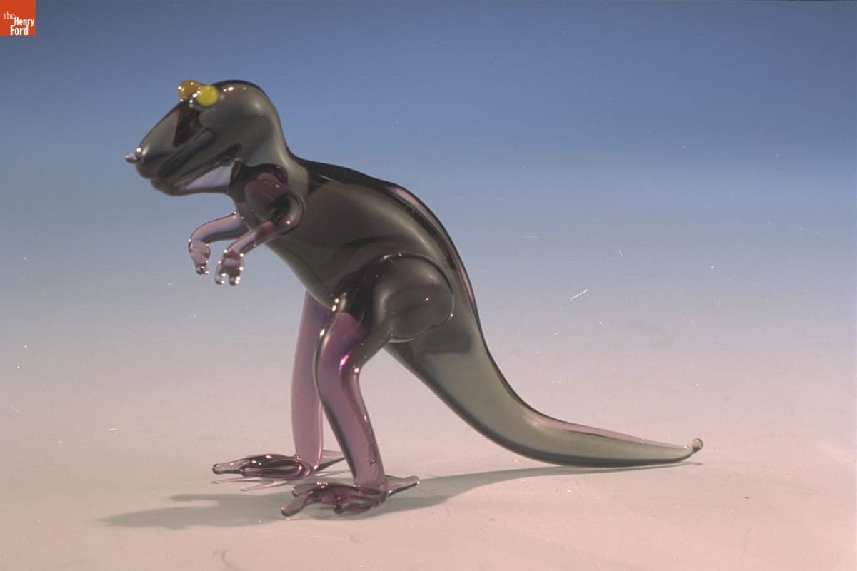 Miniature Glass Figure, Tyrannosaurus Rex, 1955-1985