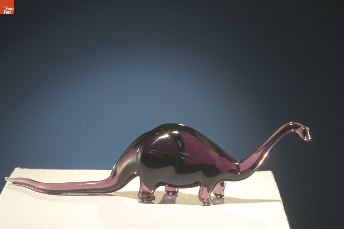 Miniature Glass Figure, Brontosaurus, 1955-1985