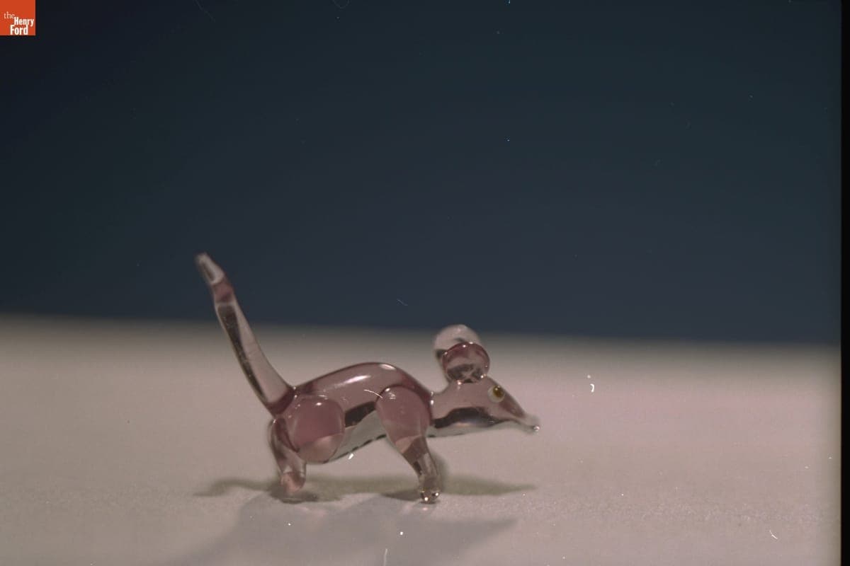 Miniature Glass Figure, Mouse, 1955-1985