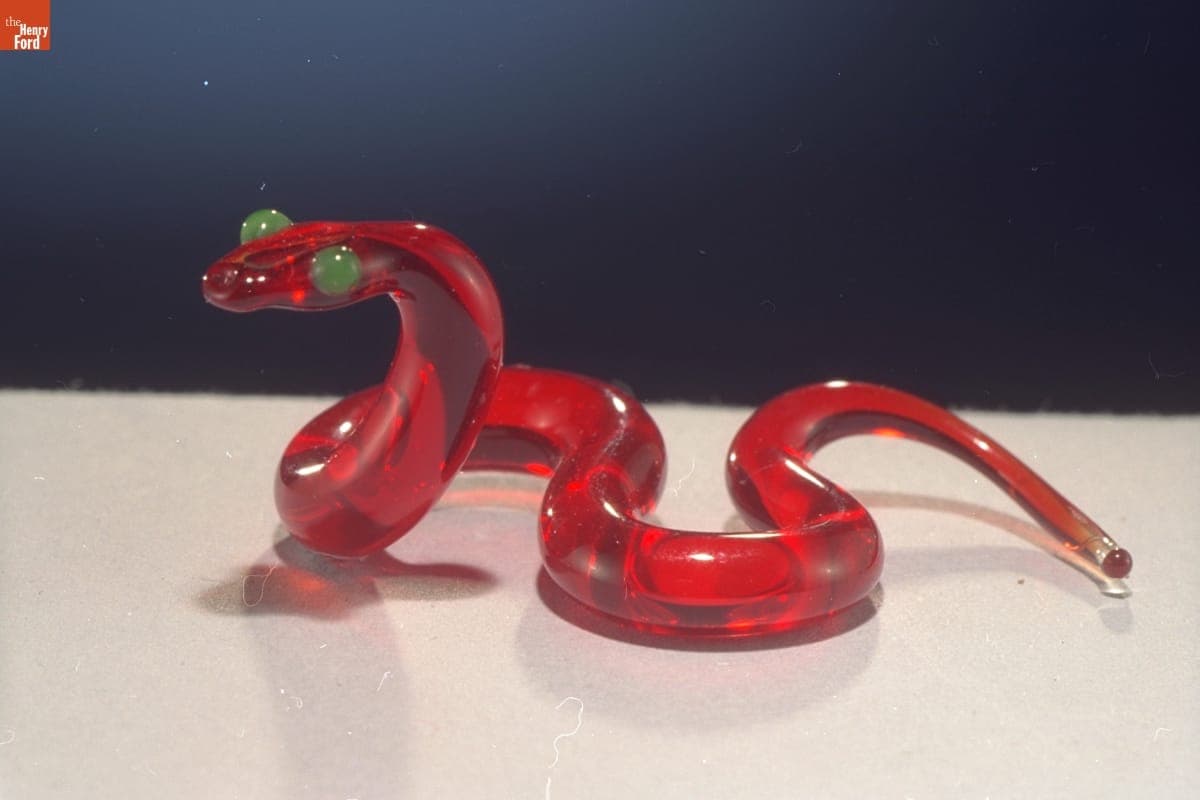 Miniature Glass Figure, Snake, 1955-1985