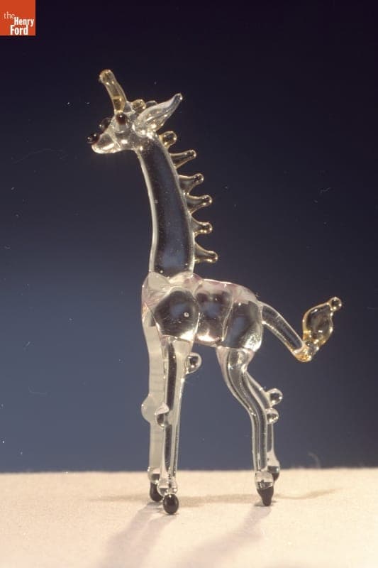 Miniature Glass Figure, Giraffe, 1955-1985