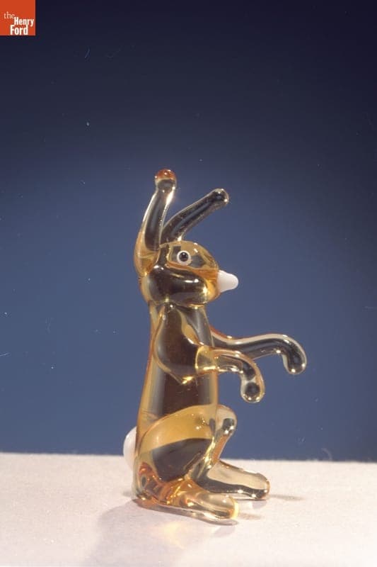 Miniature Glass Figure, Rabbit, 1955-1985