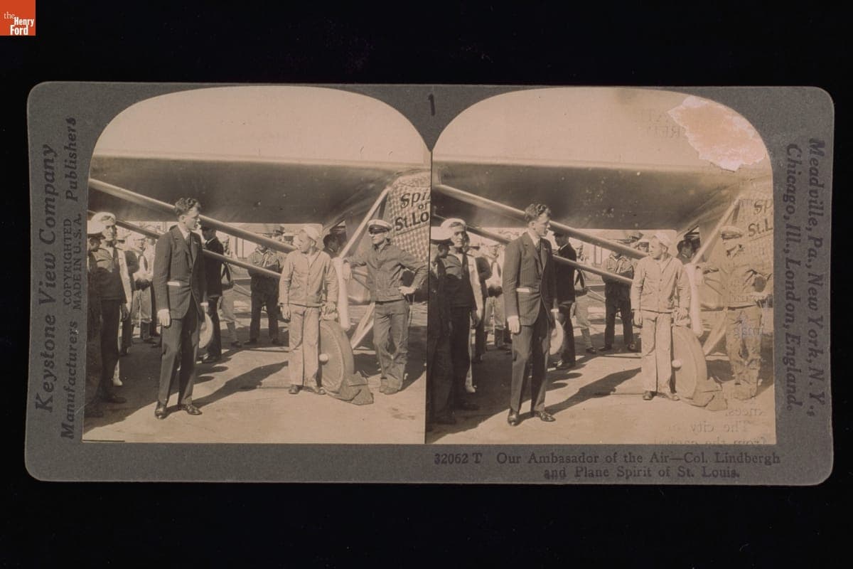 Our Ambassador of the Air - Col. Lindbergh and Plane Spirit of St. Louis, circa 1928