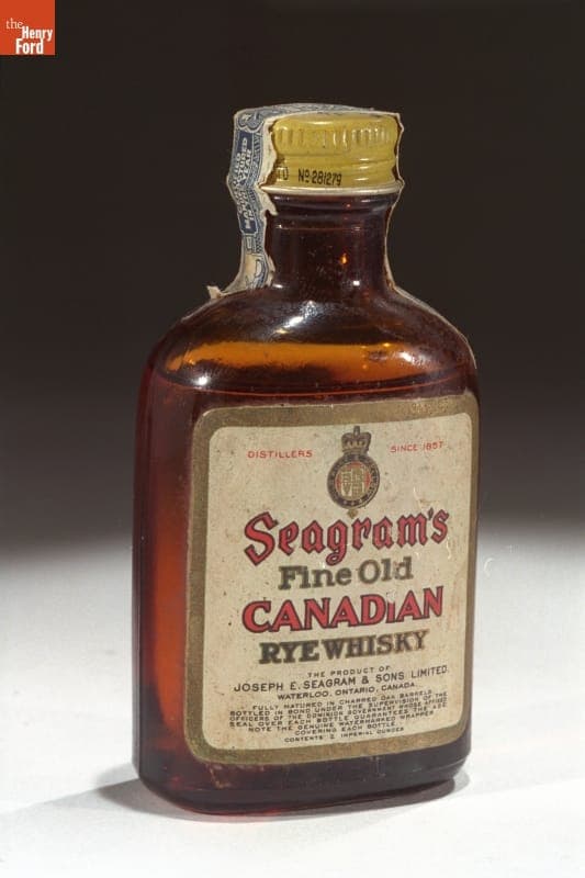 Bottle of Bootleg "Seagram's Canadian Rye Whiskey," 1924