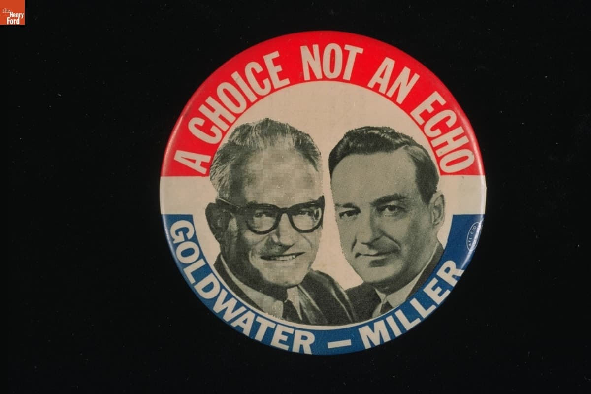 Goldwater-Miller Campaign Button, 1964