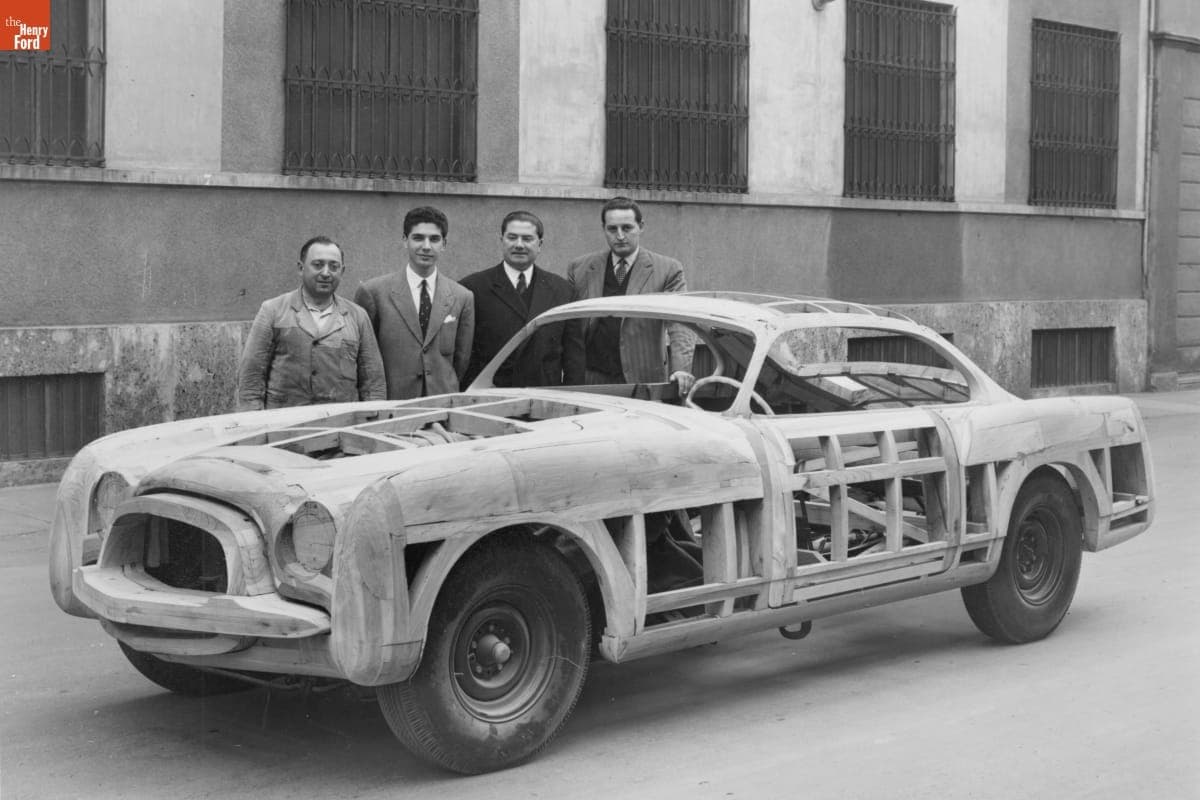 Wooden Buck for the 1952 Chrysler Special, Ghia Factory, Torino, Italy, circa 1950