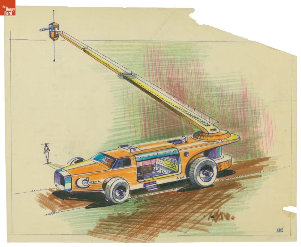Circus Performance Control Vehicle Concept Drawing, 1967