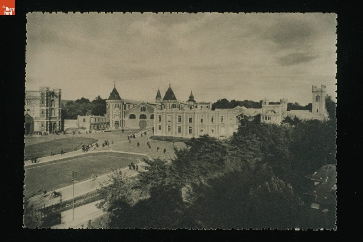 Champagne Pommery & Greno Buildings near Rheims, France, circa 1925