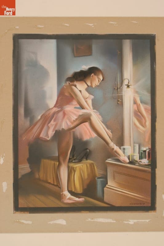 "Ballerina in Dressing Room" by Virgil M. Exner, 1957