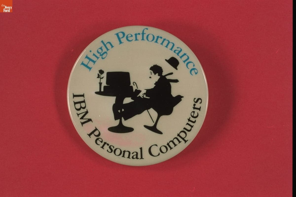 Advertising Button for IBM Personal Computers, circa 1985