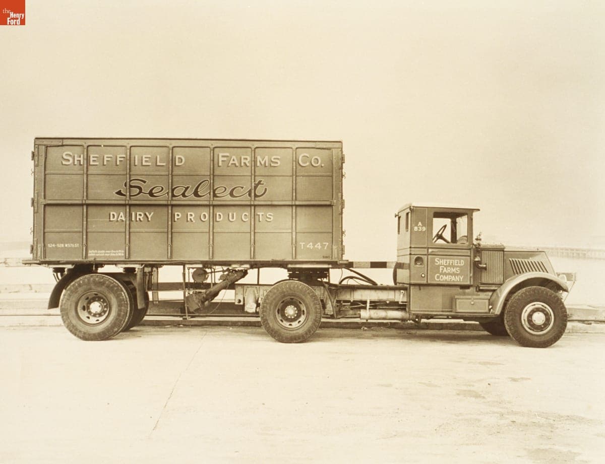 1934 Mack Model AK6 Truck with Semi-trailer, "Sheffield Farms Co.," December 1934