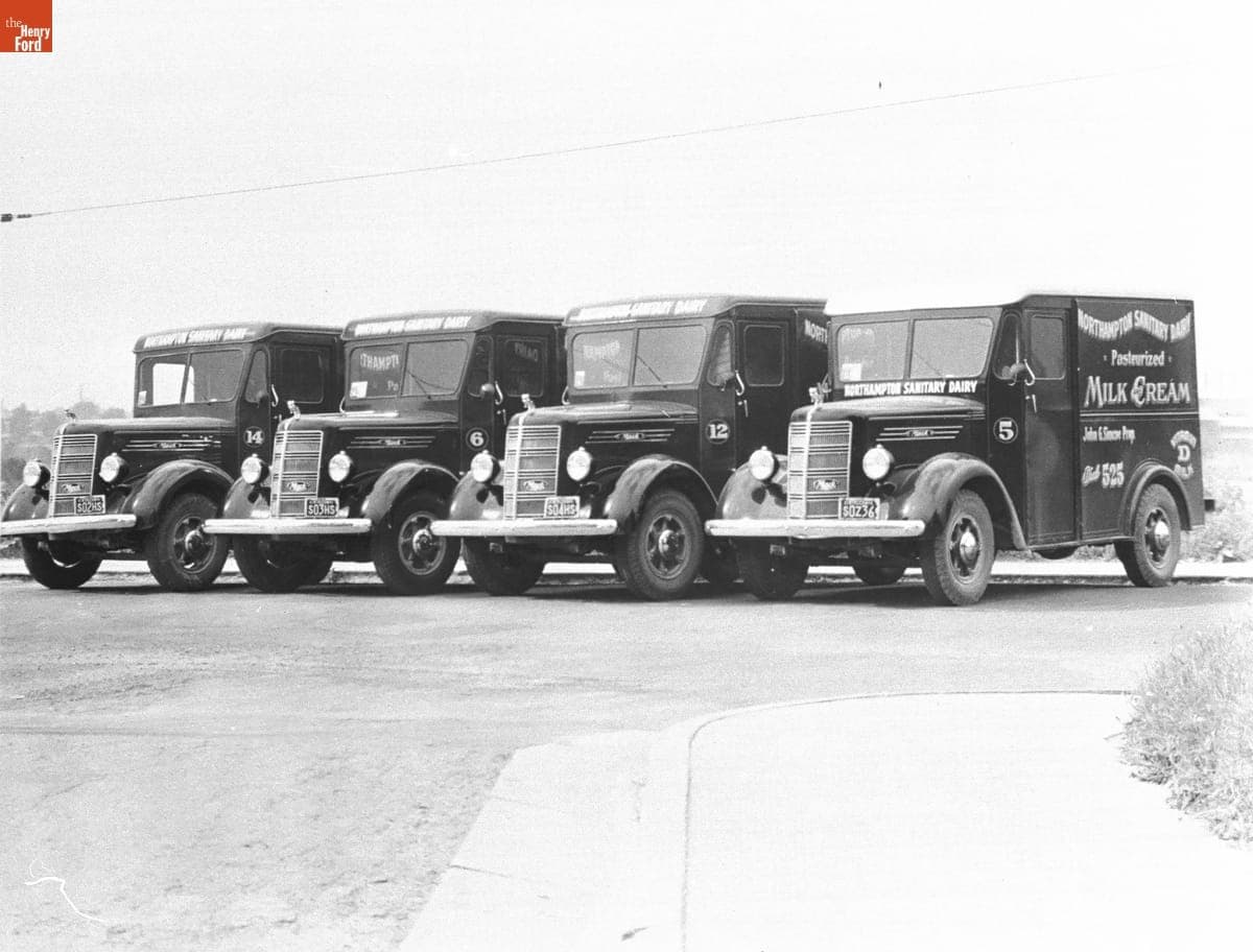 1941 Mack Model ED Delivery Trucks, "Northampton Sanitary Dairy," September 1941