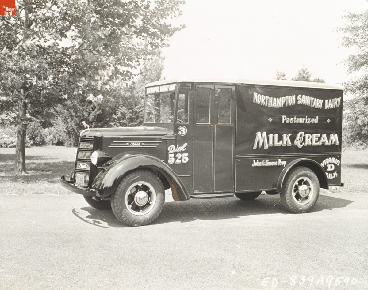 1939 Mack Model ED Truck, "Northampton Sanitary Dairy, Pasteurized Milk and Cream," August 1939