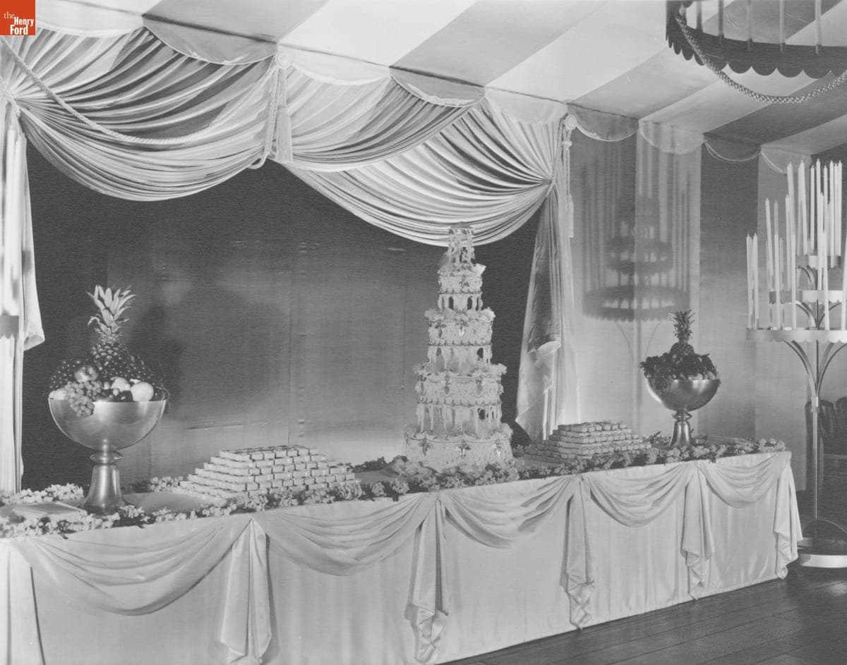 Henry and Clara Ford's 50th Wedding Anniversary Celebration at Edsel & Eleanor Ford House, April 1938