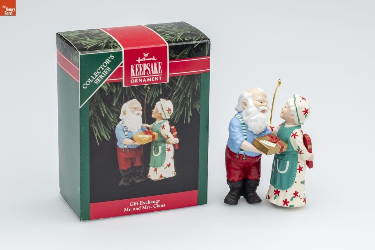 Hallmark "Mr. and Mrs. Claus Series: Gift Exchange" Christmas Ornament, 1992