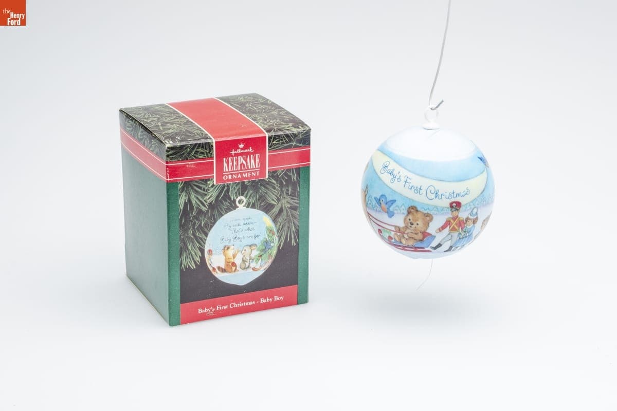 Hallmark "Baby's First Christmas - Baby Boy" Christmas Ornament, 1992