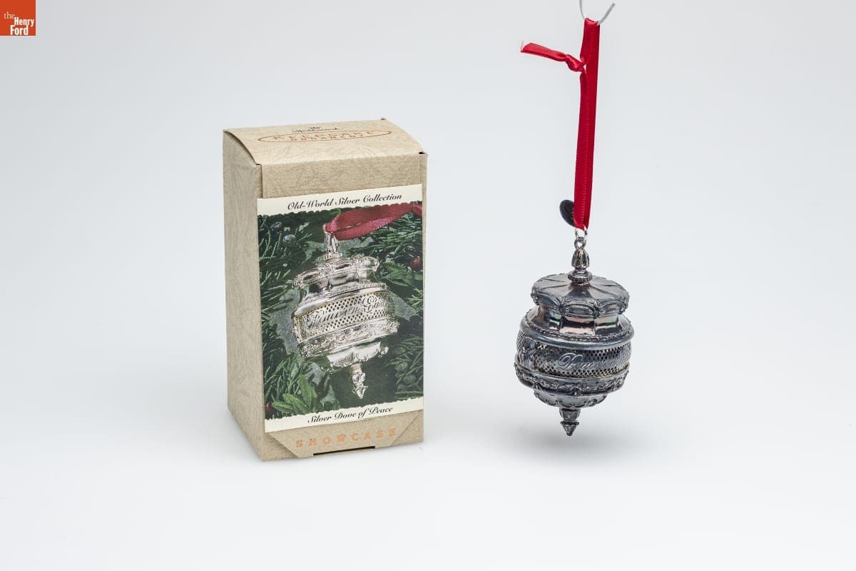 Hallmark "Old-World Silver Collection: Silver Dove of Peace" Christmas Ornament, 1993