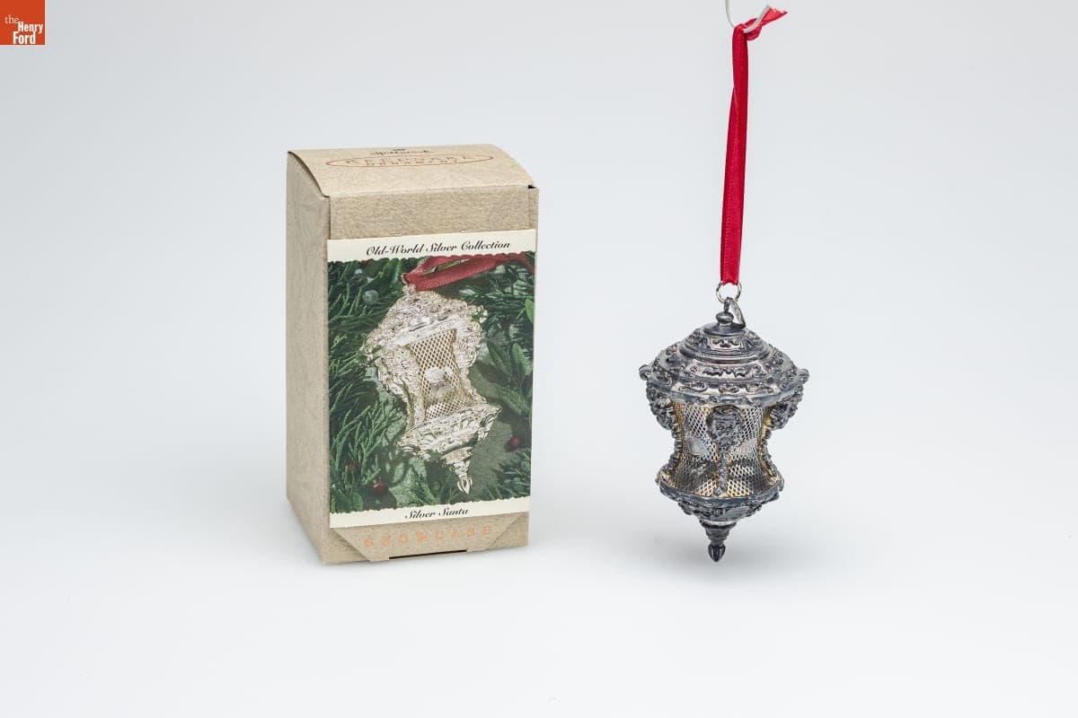 Hallmark "Old-World Silver Collection: Silver Santa" Christmas Ornament, 1993