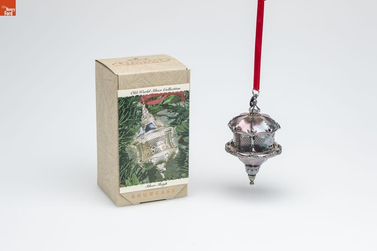 Hallmark "Old-World Silver Collection: Silver Sleigh" Christmas Ornament, 1993