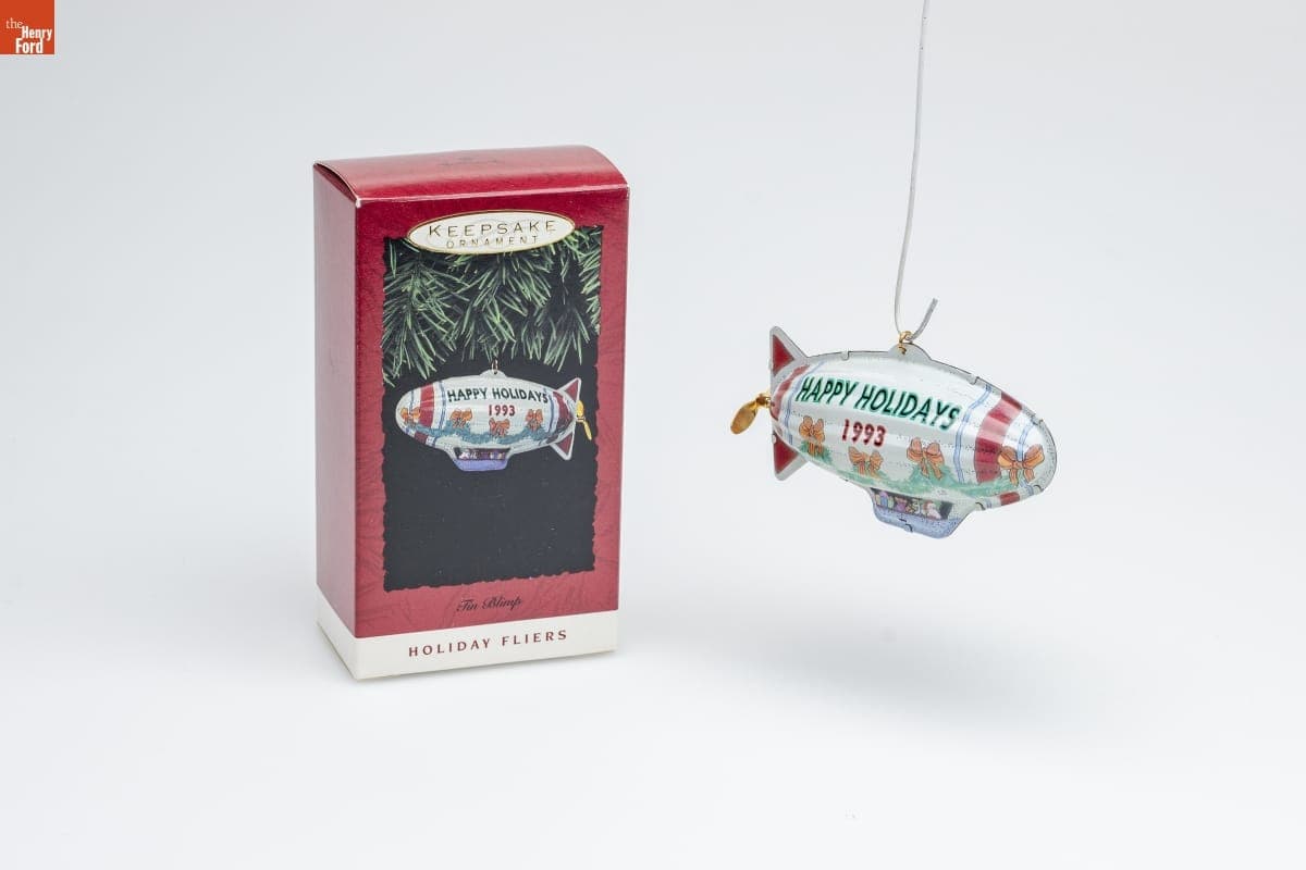 Hallmark "Holiday Fliers: Tin Blimp" Christmas Ornament, 1993