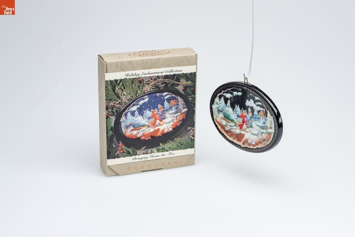 Hallmark "Holiday Enchantment Collection: Bringing Home the Tree" Christmas Ornament, 1993