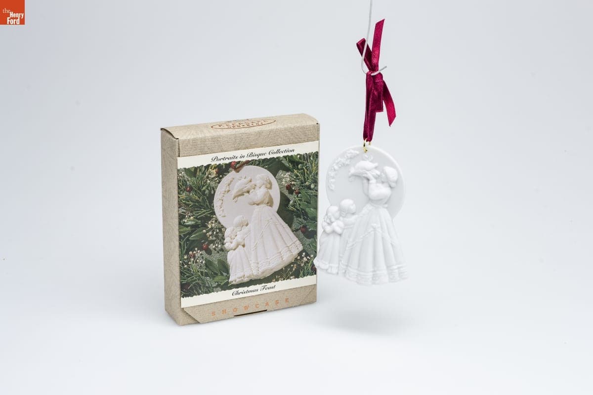 Hallmark "Portraits in Bisque Collection: Christmas Feast" Christmas Ornament, 1993