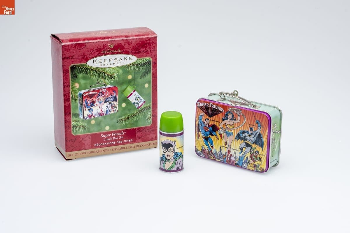 Hallmark "Super Friends Lunch Box Set" Christmas Ornaments, 2000