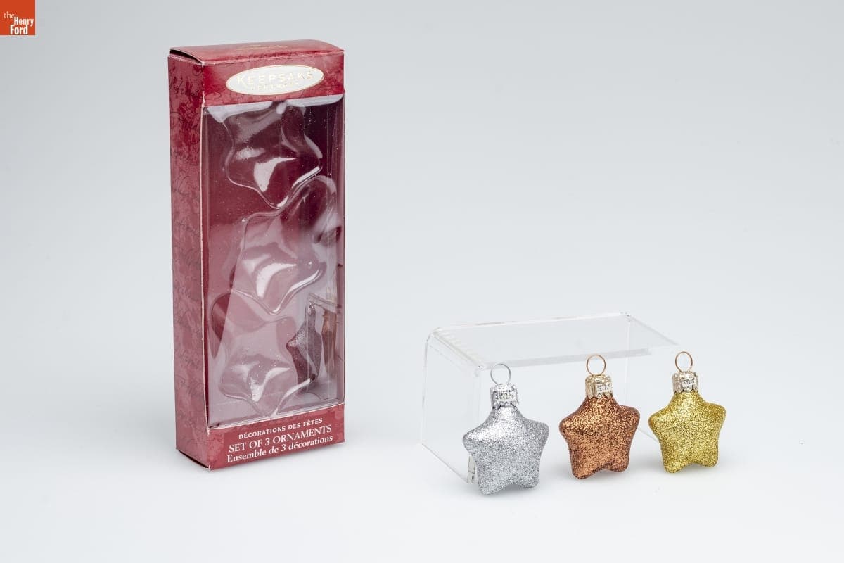 Hallmark "Li'l Stars-Metallic Look" Christmas Ornaments, 2000