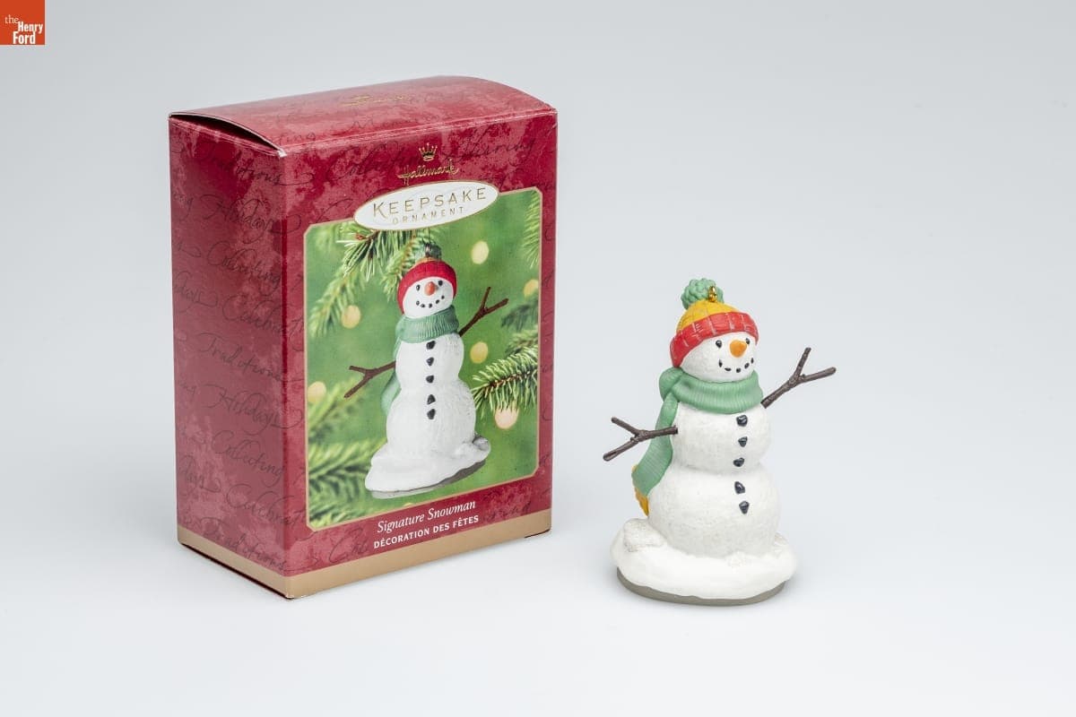 Hallmark "Signature Snowman" Christmas Ornament, 2000