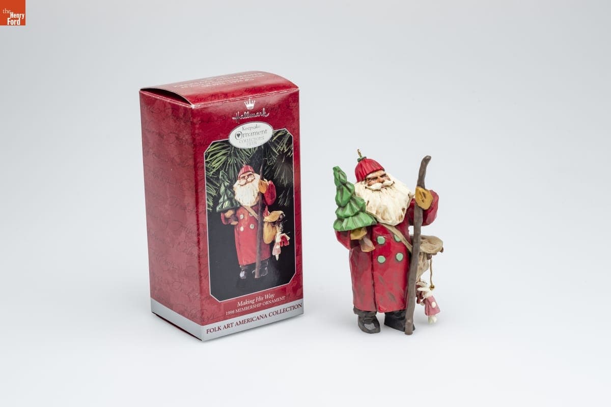 Hallmark "Folk Art Americana: Making His Way" Collector's Club Christmas Ornament, 1998
