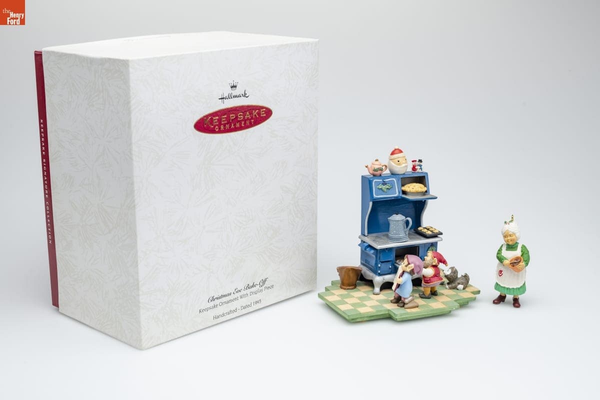 Hallmark "Keepsake Signature Collection: Christmas Eve Bake-Off" Christmas Ornament with Display Base, 1995