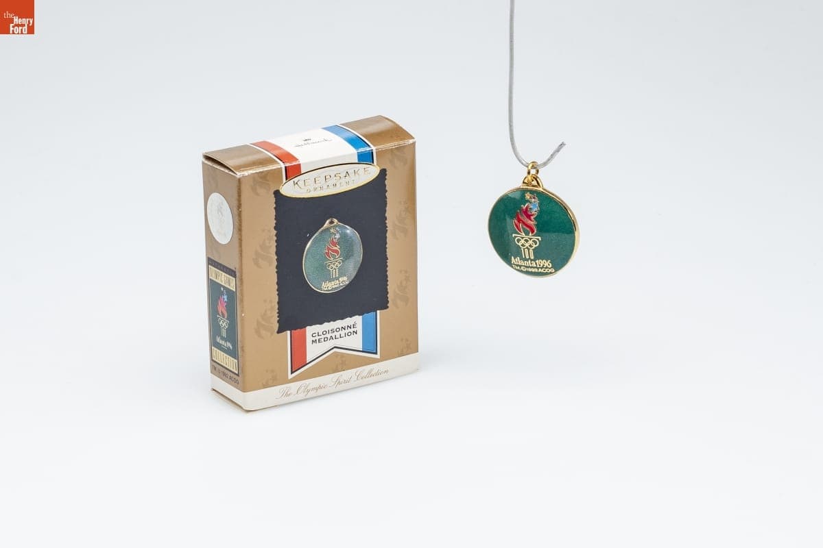 Hallmark "The Olympic Spirit Collection: Cloisonne Medallion" Christmas Ornament, 1996