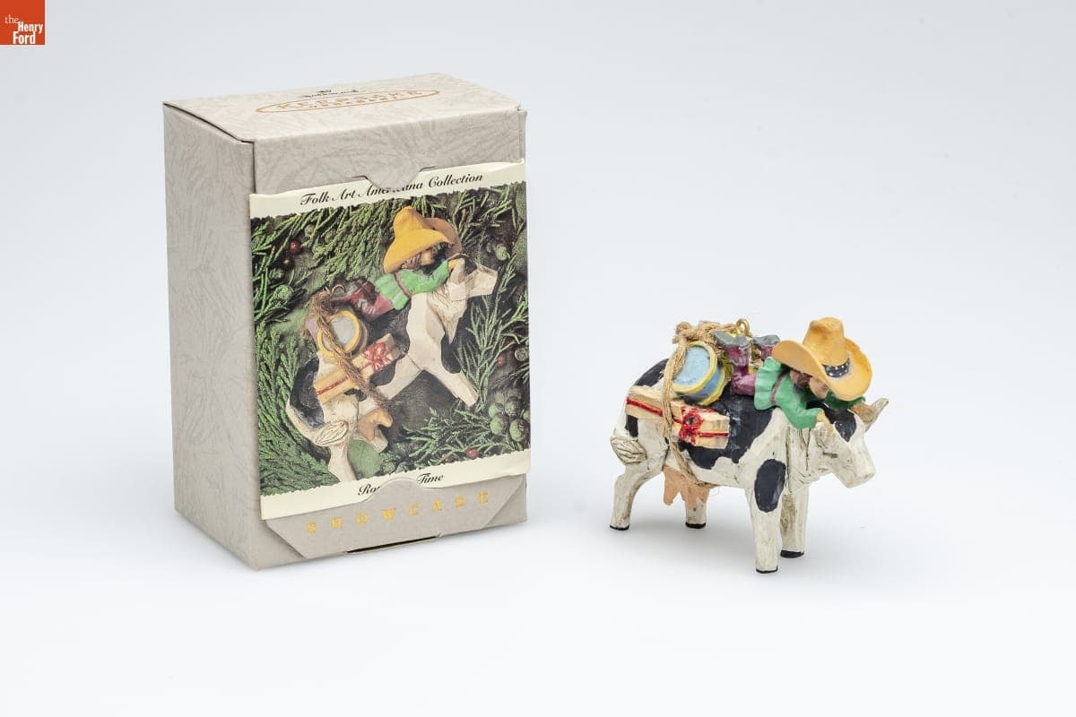 Hallmark "Folk Art Americana Collection: Roundup Time" Christmas Ornament, 1994