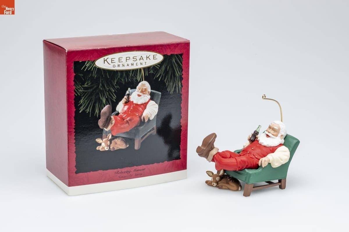 Hallmark "Coca-Cola Santa: Relaxing Moment" Christmas Ornament, 1994