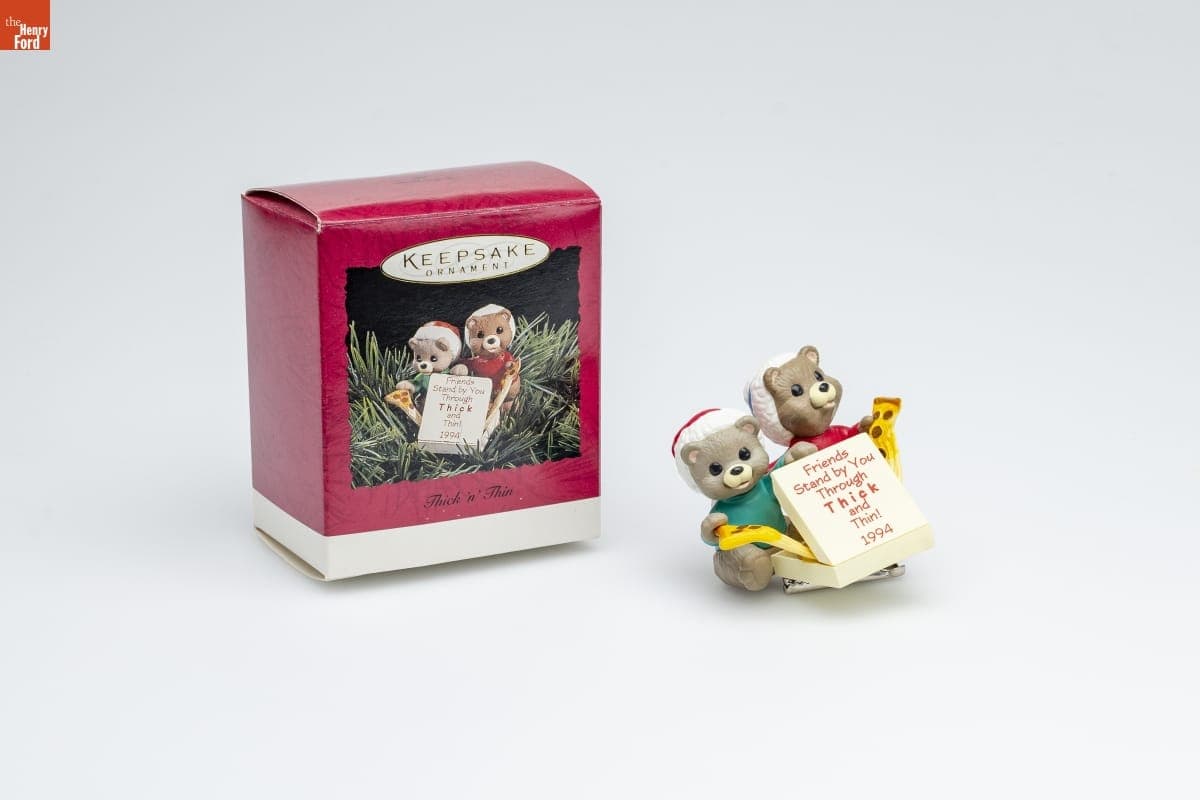 Hallmark "Thick 'n' Thin" Christmas Ornament, 1994