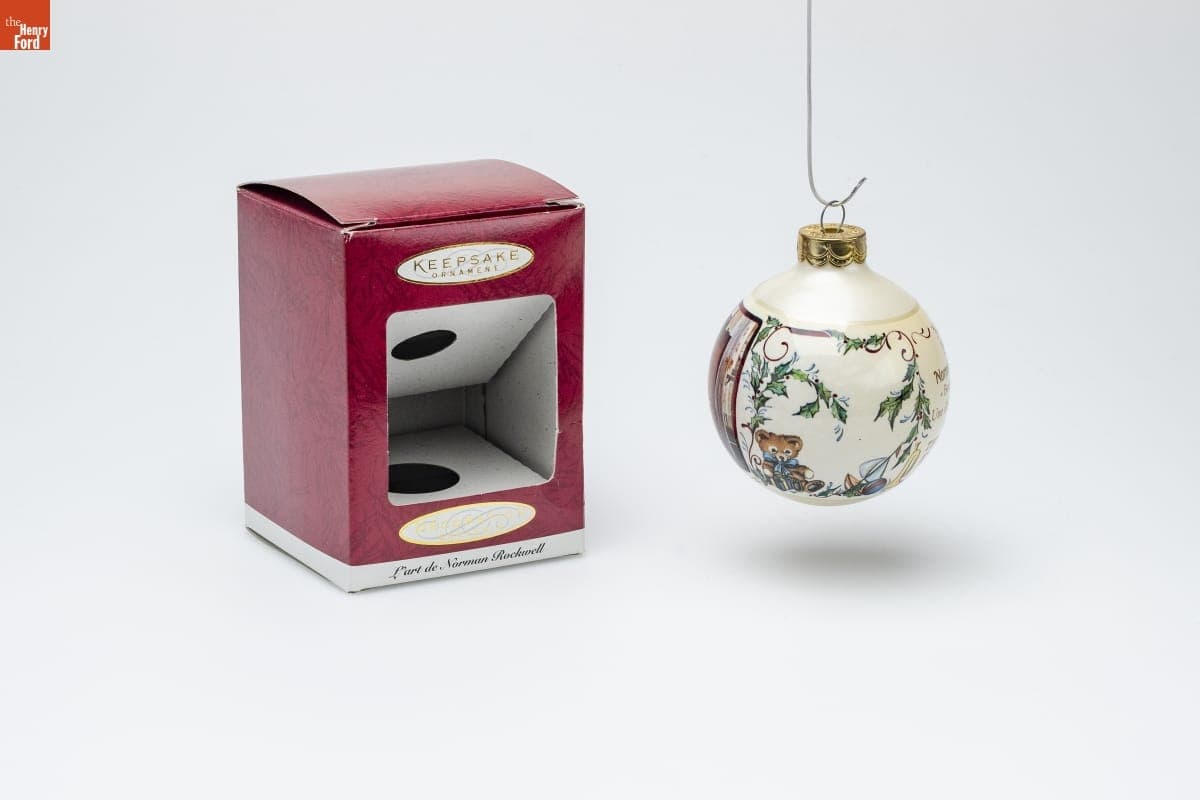 Hallmark "L'art de Norman Rockwell: Bottom Drawer" Christmas Ornament, 1994