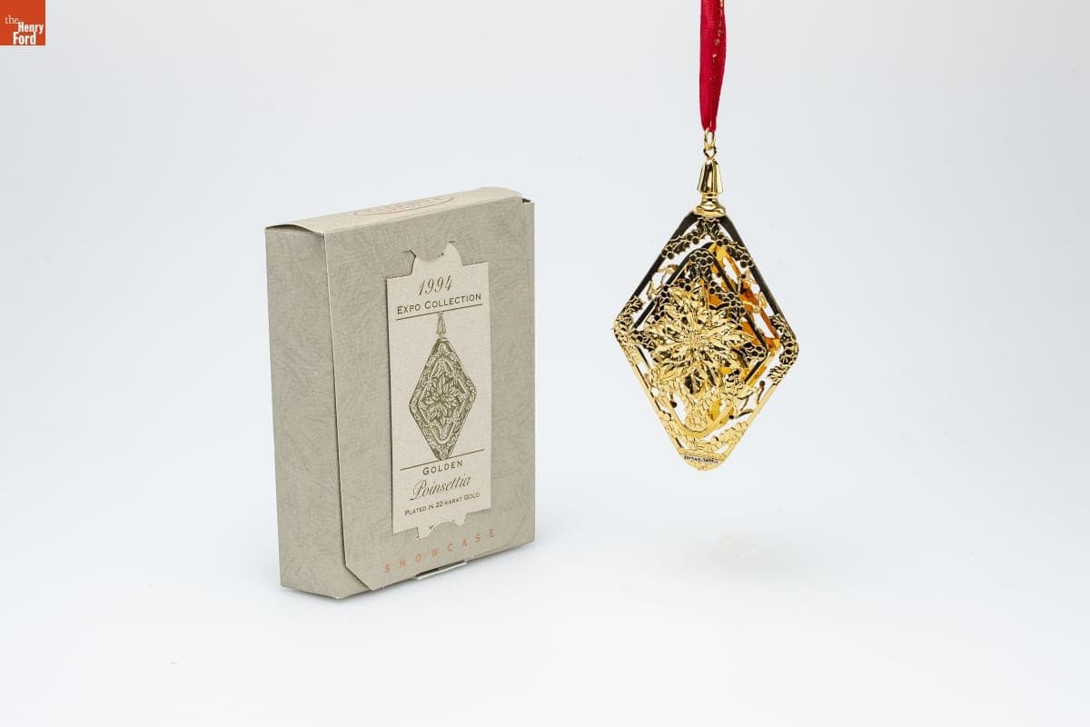 Hallmark "1994 Expo Collection: Golden Poinsettia" Christmas Ornament