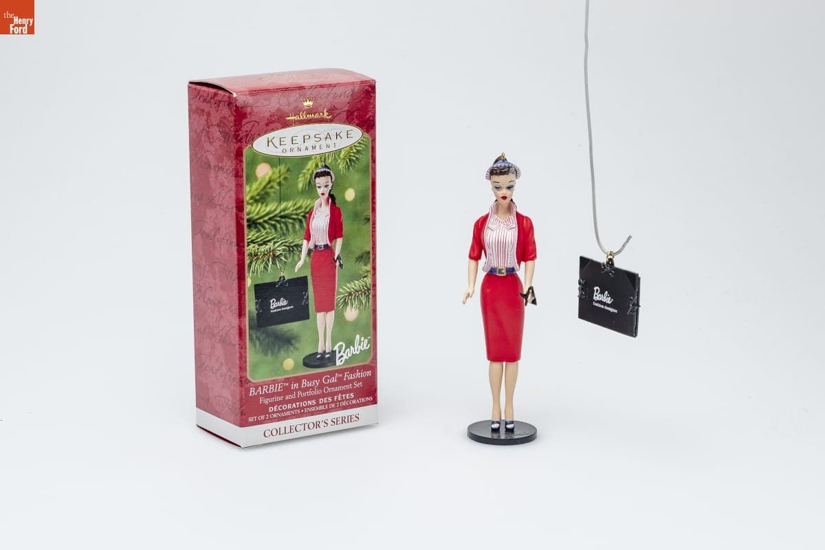 Hallmark "BARBIE Series: Barbie in Busy Gal Fashion" Christmas Ornaments, 2001