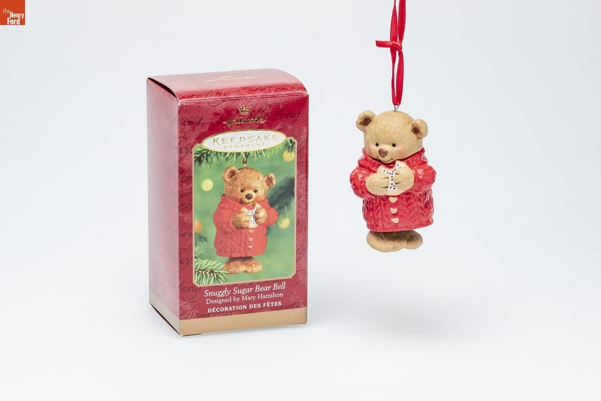 Hallmark "Snuggly Sugar Bear Bell" Christmas Ornament, 2001