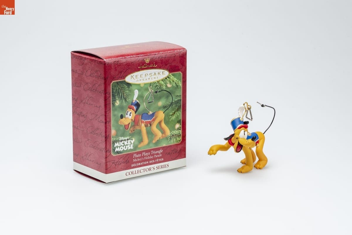 Hallmark "Mickey's Holiday Parade Series: Pluto Plays Triangle" Christmas Ornament, 2001