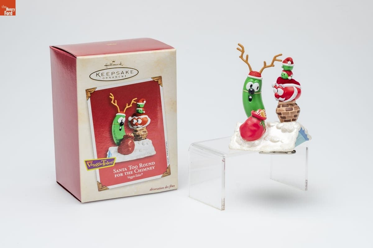 Hallmark "VeggieTales: Santa Too Round for the Chimney" Christmas Ornament, 2002