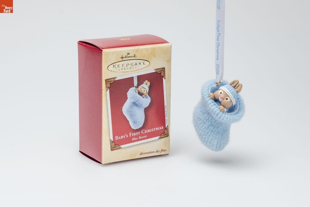 Hallmark "Baby's First Christmas: Blue Bootie" Christmas Ornament, 2002