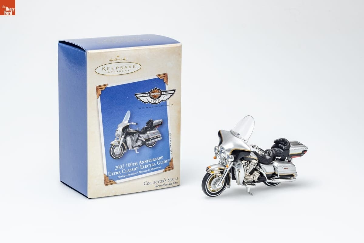 Hallmark "Harley-Davidson Motorcycle Milestones Series: 2003 100th Anniversary Ultra Classic Electra Glide" Christmas Ornament, 2003