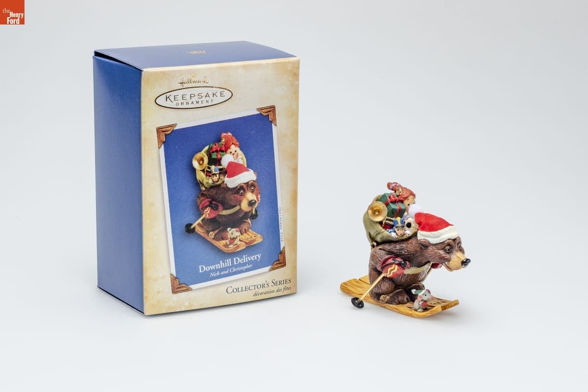 Hallmark "Nick and Christopher Series: Downhill Delivery" Christmas Ornament, 2004