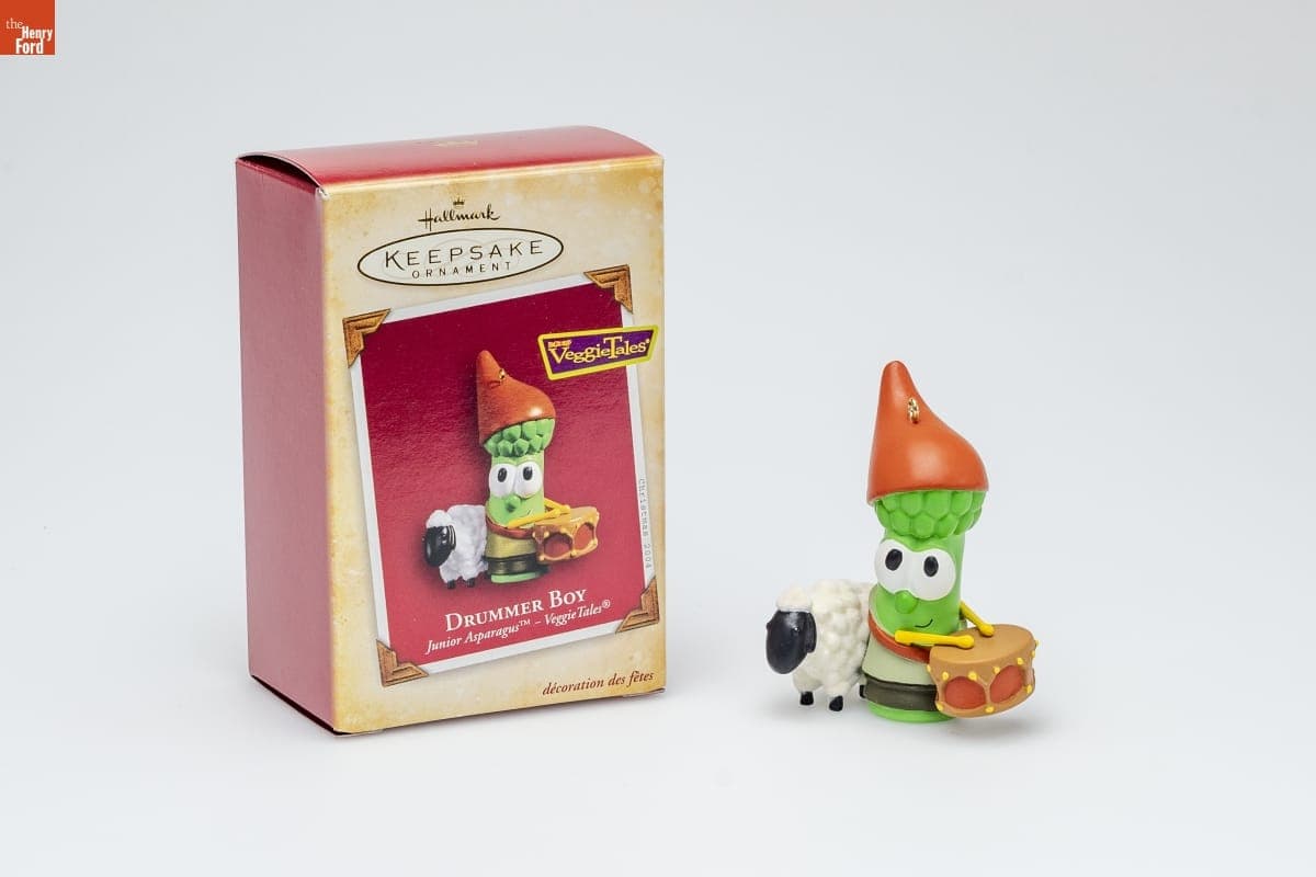 Hallmark "VeggieTales Junior Asparagus: Drummer Boy" Christmas Ornament, 2004