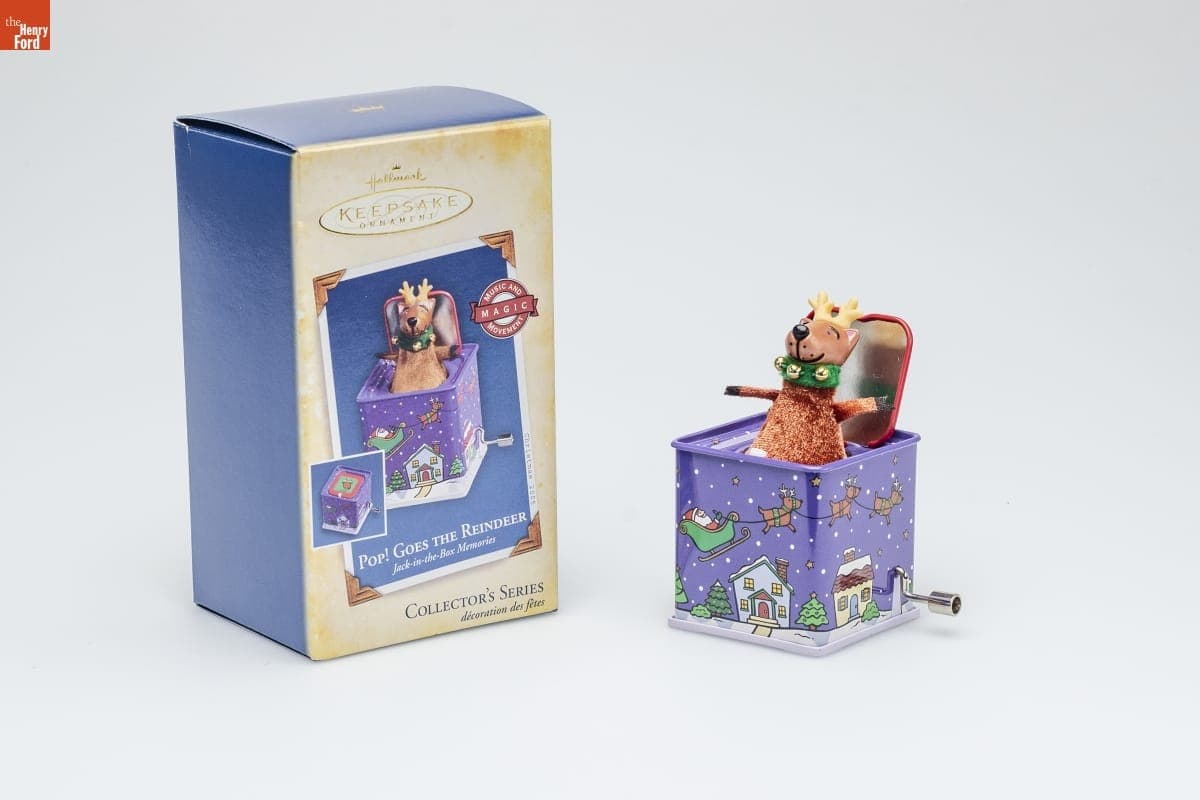Hallmark "Jack-in-the-Box Memories Series: Pop! Goes the Reindeer" Christmas Ornament, 2005