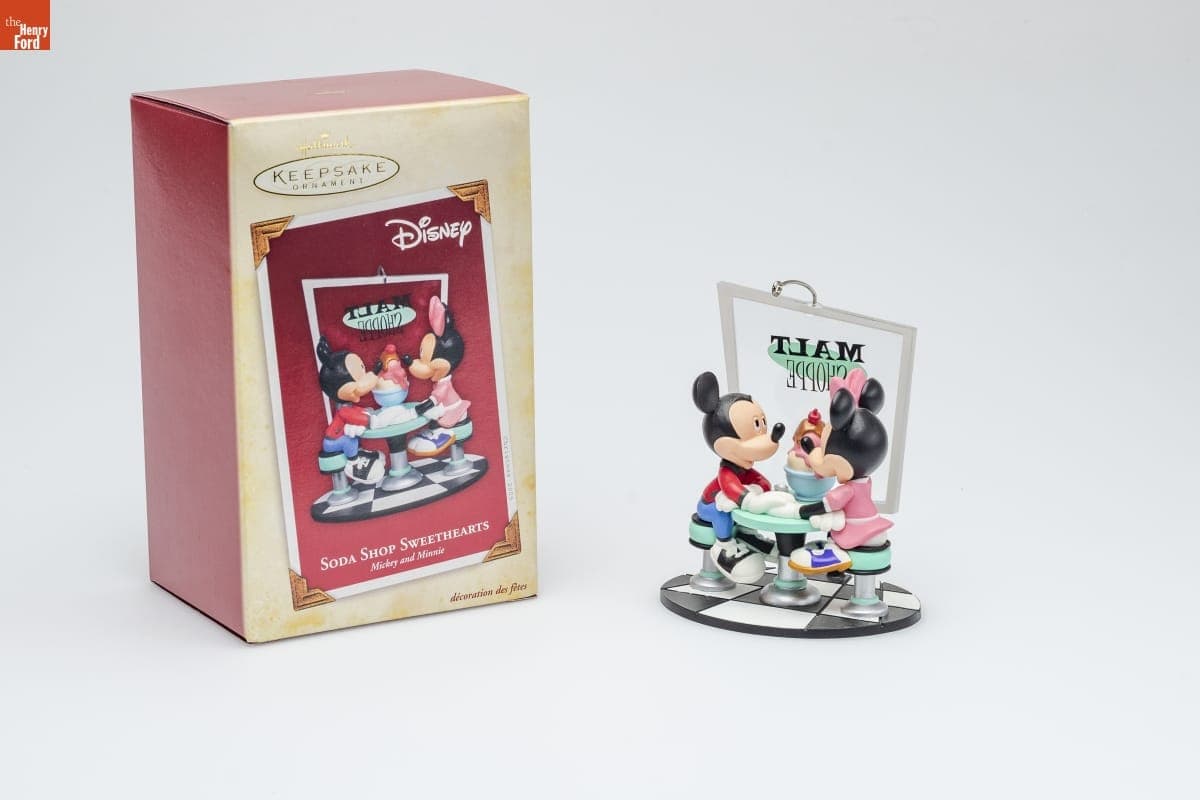 Hallmark "Mickey and Minnie: Soda Shop Sweethearts" Christmas Ornament, 2005