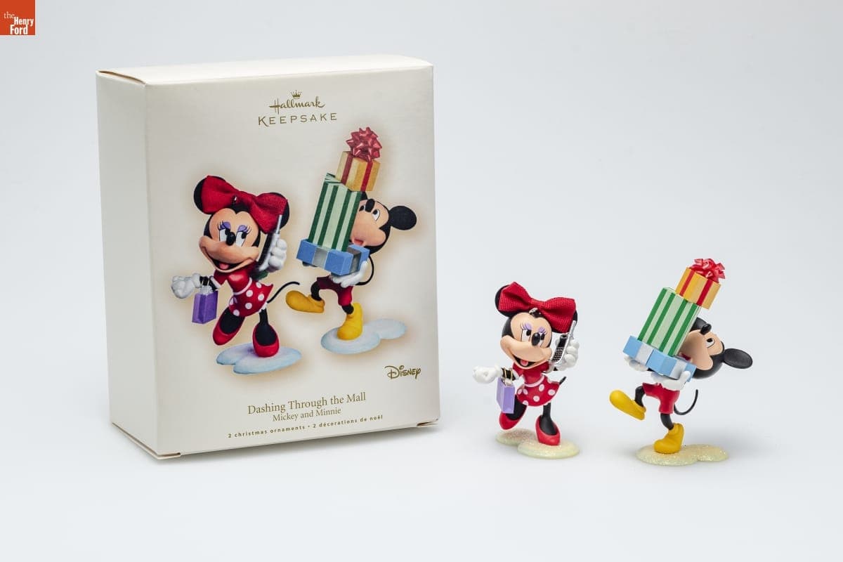 Hallmark "Mickey and Minnie: Dashing Through the Mall" Christmas Ornaments, 2007
