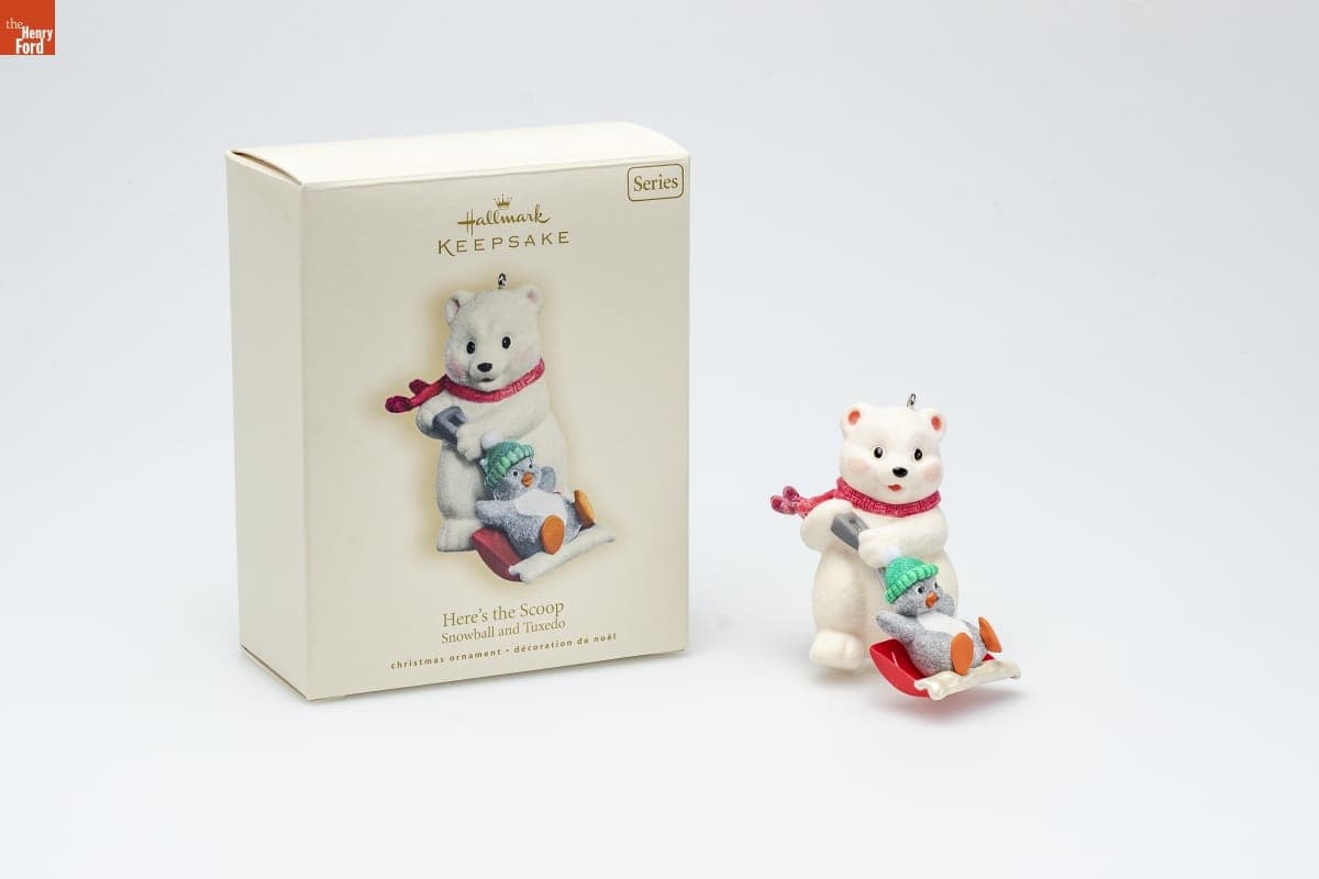 Hallmark "Snowball and Tuxedo Series: Here's the Scoop" Christmas Ornament, 2007