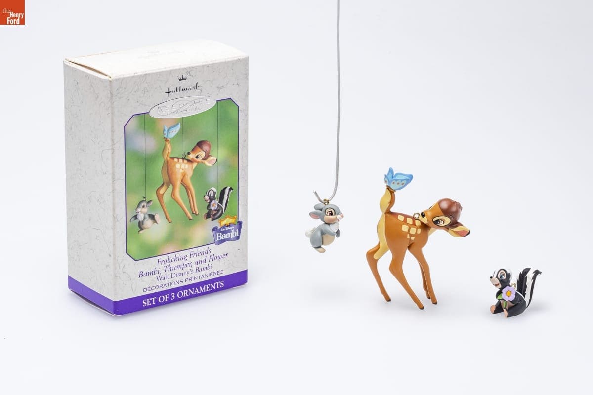 Hallmark "Walt Disney's Bambi: Frolicking Friends Bambi, Thumper and Flower" Spring Ornaments, 2000